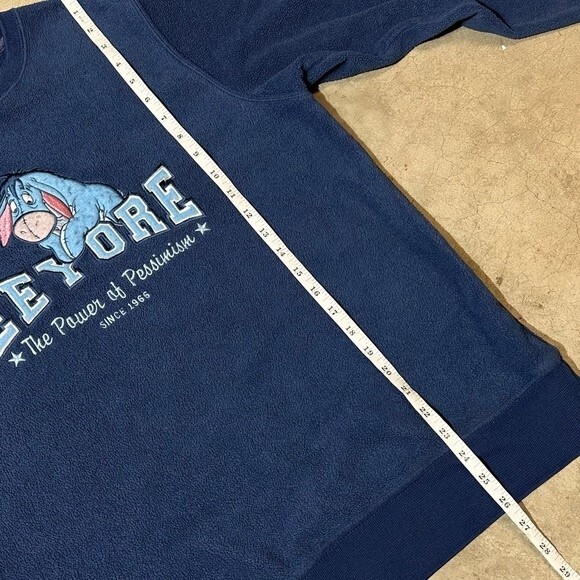 Disney Eeyore Fleece Crewneck Sweater Sweatshirt Size Small - Picture 6 of 7
